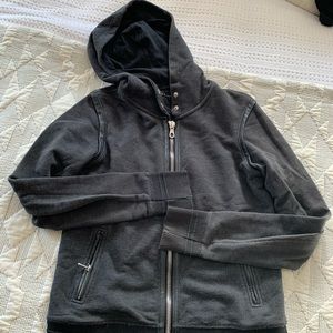 Rag & Bone Hoodie w/ Leather Trim